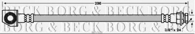BORG & BECK bbh7628 -  Тормозной шланг